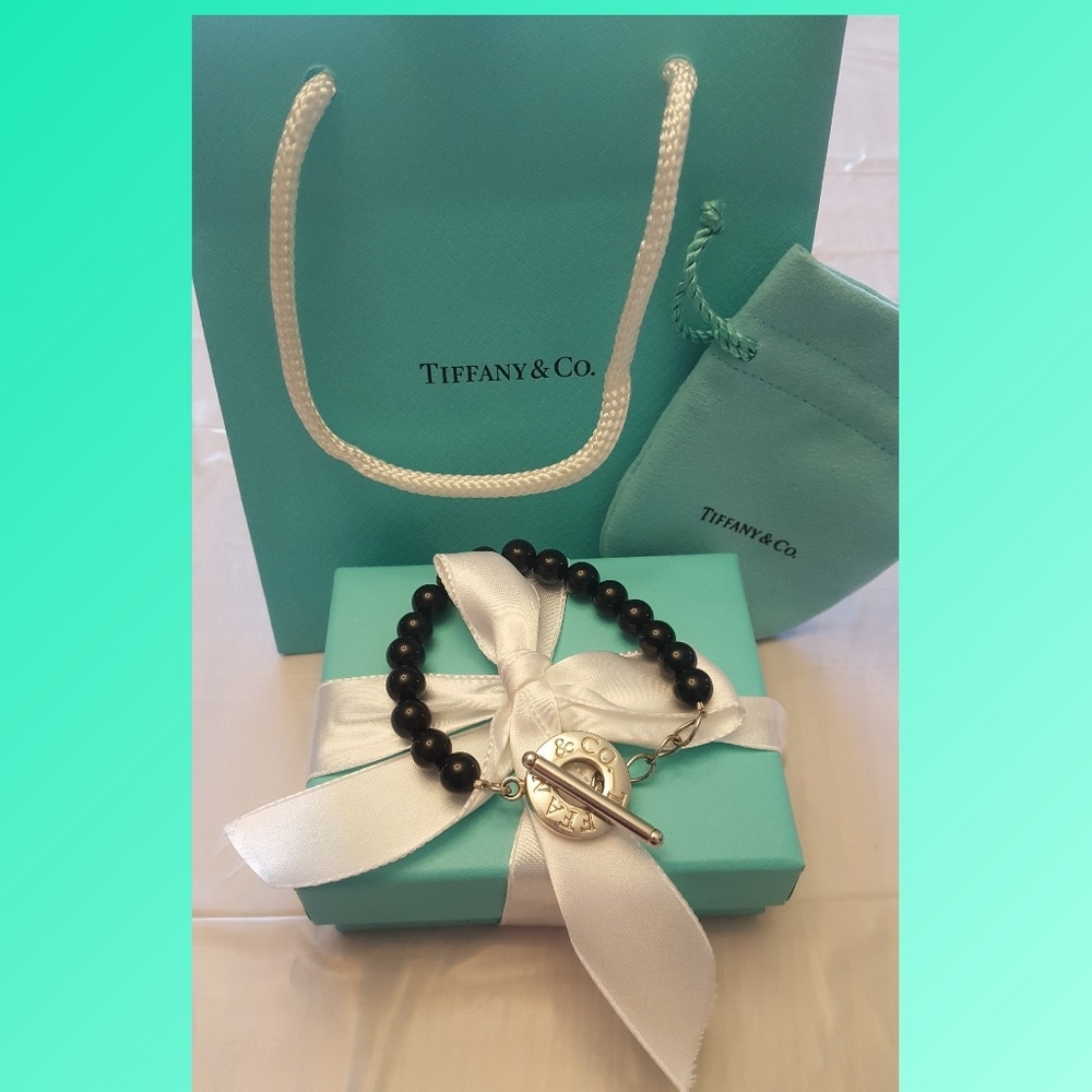 Tiffany & Co 8mm Onyx Toggle Bracelet